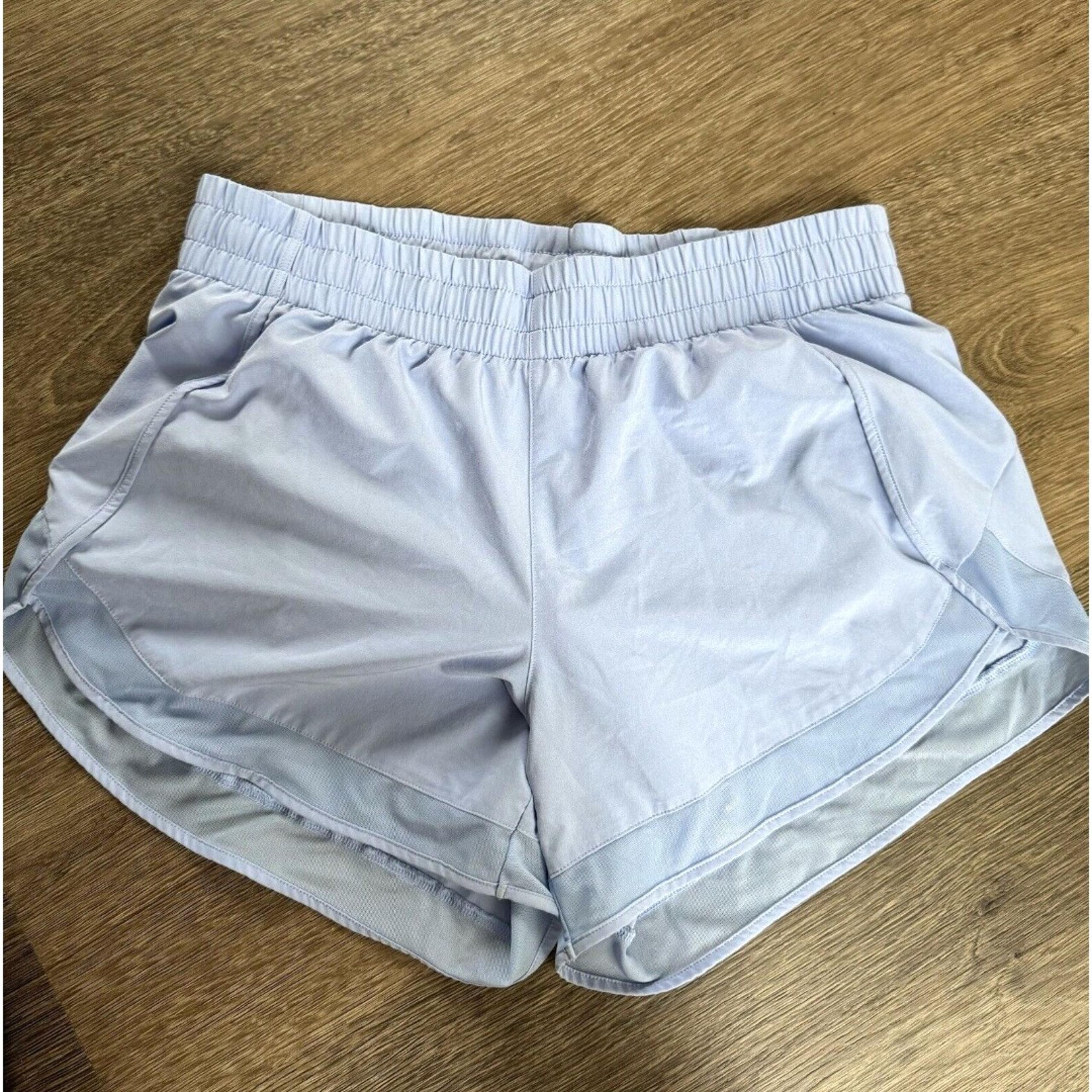 Athleta Mesh Racer 4 Shorts Small Light Blue Women’s