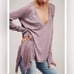 We The Free Pacific Thermal Long Sleeve Deep V-Neck Size Medium - Purple
