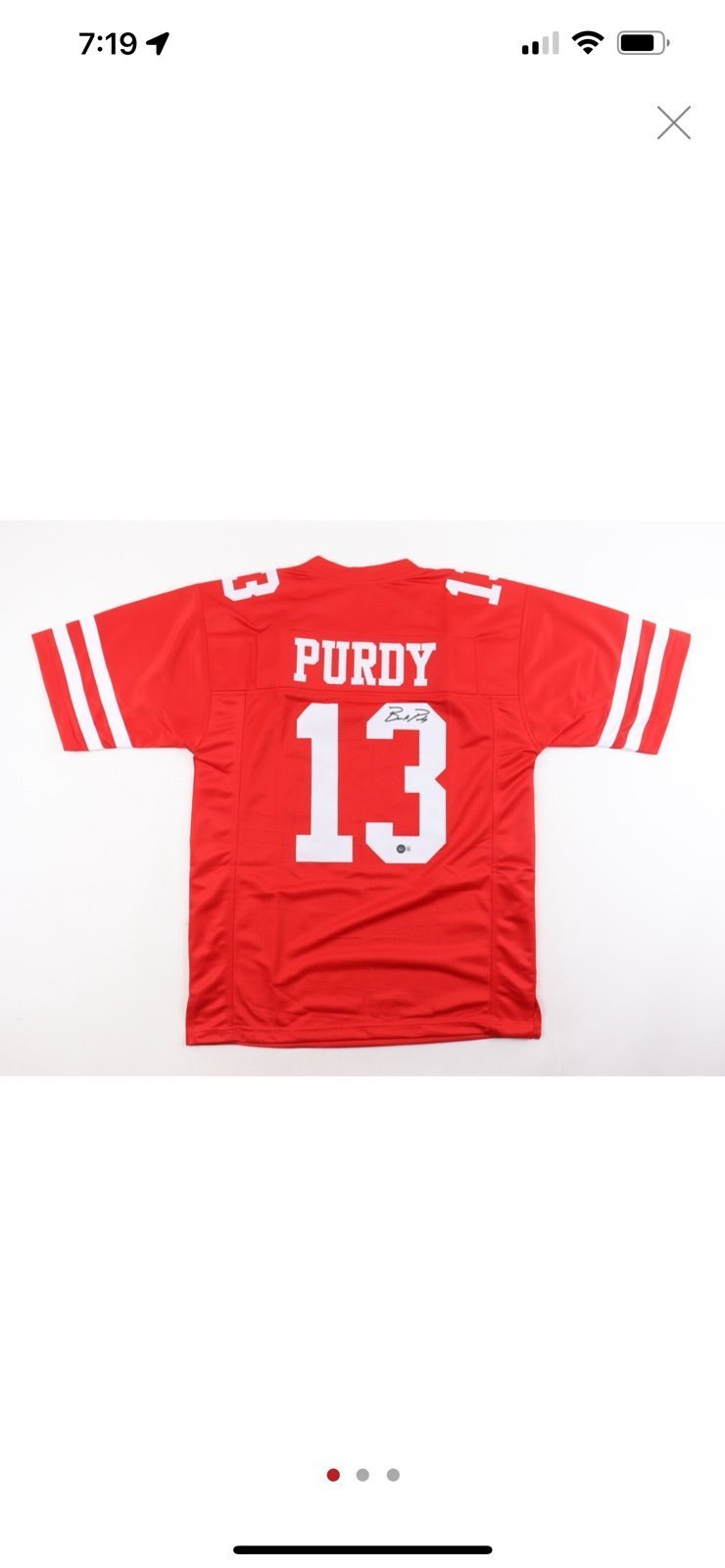 Brock Purdy autograph jersey
