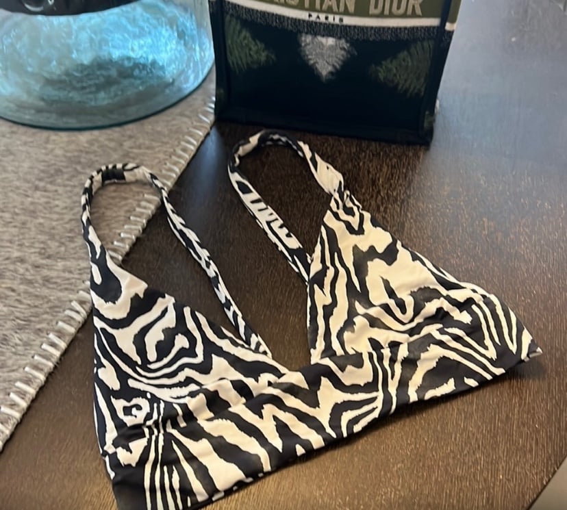 Bikini top in Zebra