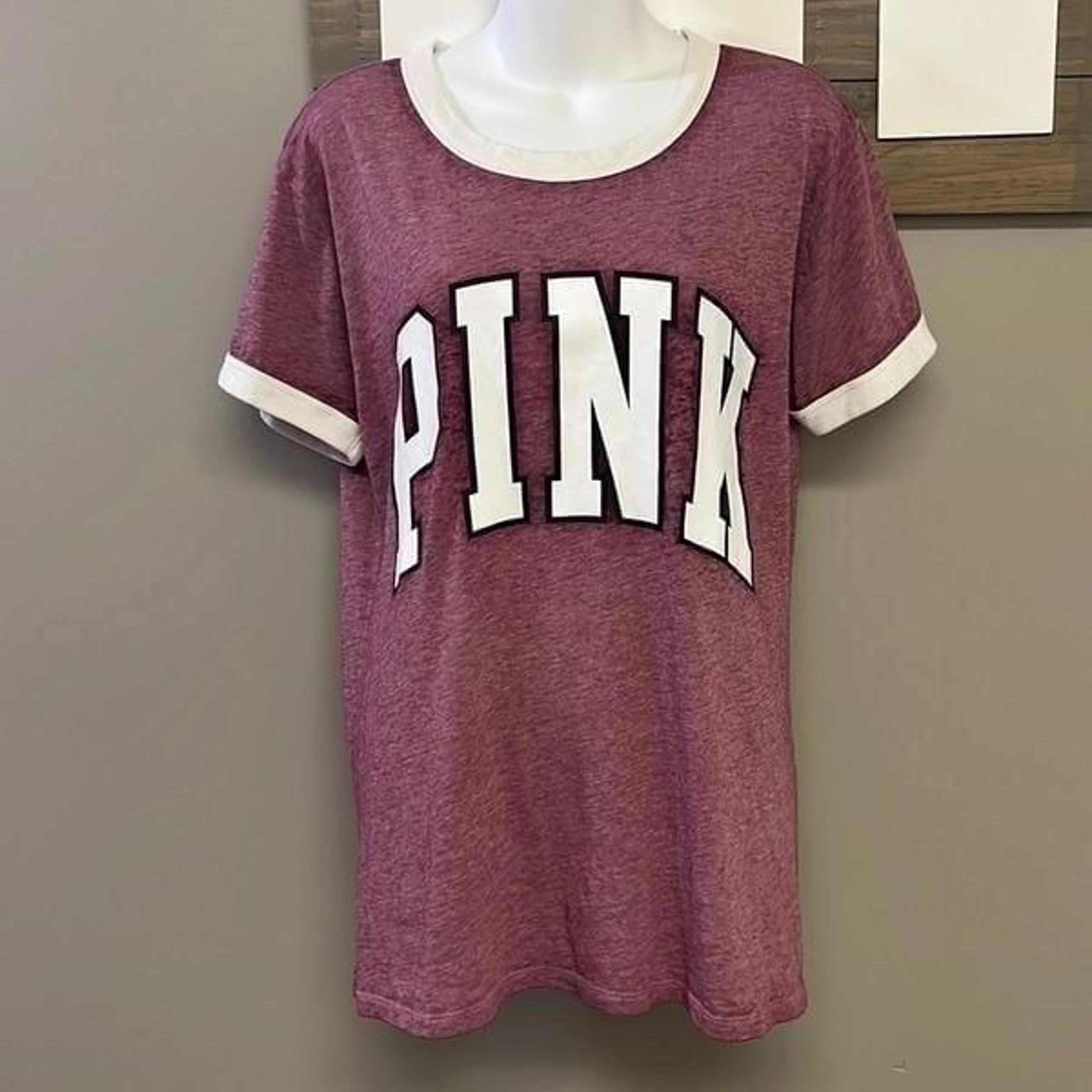 PINK by Victoria’s Secret Heather Red Thin Short Sleeve T-Shirt- Medium