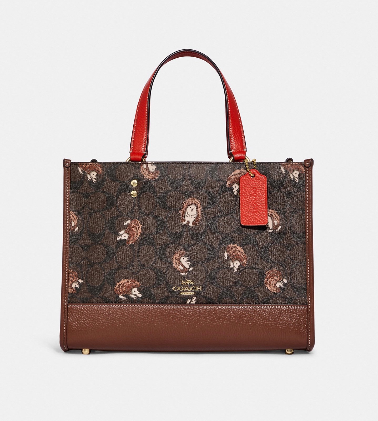 Coach Dempsey Carryall In Signature Canvas With Hedgehog Print
