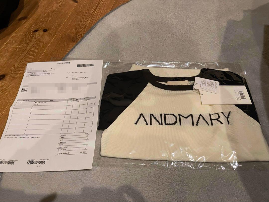 Andmary Mary Logo Knit Tops Ivory