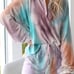 XXL -New 2PCS Comfy & Warm Tie Dye Pajama Top & Shorts Set