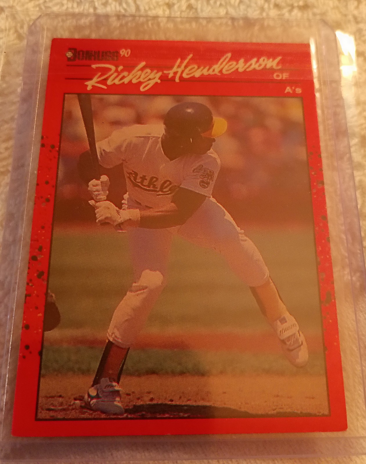 1989 Ricky Henderson error card no dot after inc Donruss