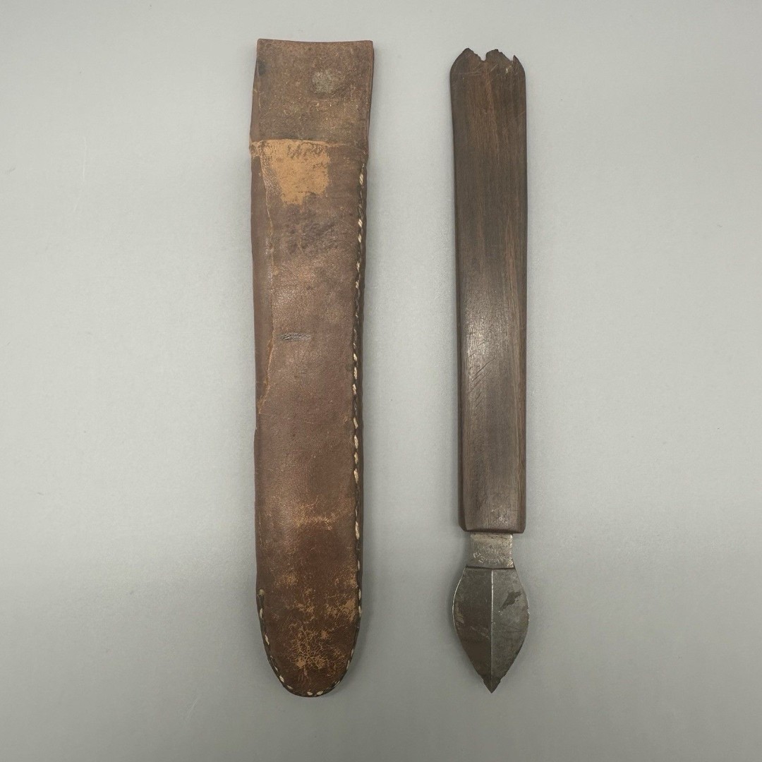 Antique Miller Bros Wood Handle Ink Scraper Blade Eraser