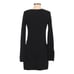 Free People Black Ribbed Knit Crisscross Tunic Sweater Size XS