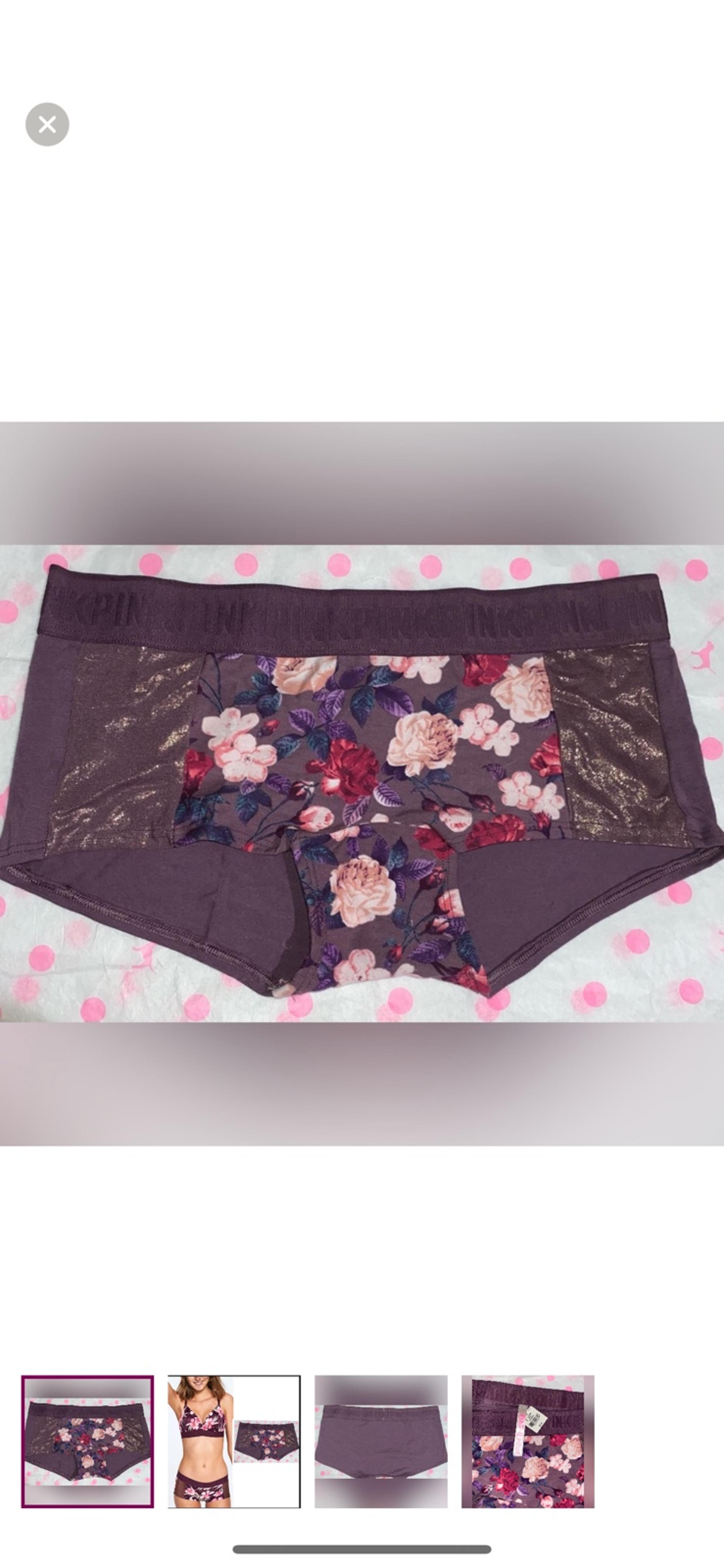 NWT Pink Victoria’s Secret cotton boyshort panties vs pink panties pink floral