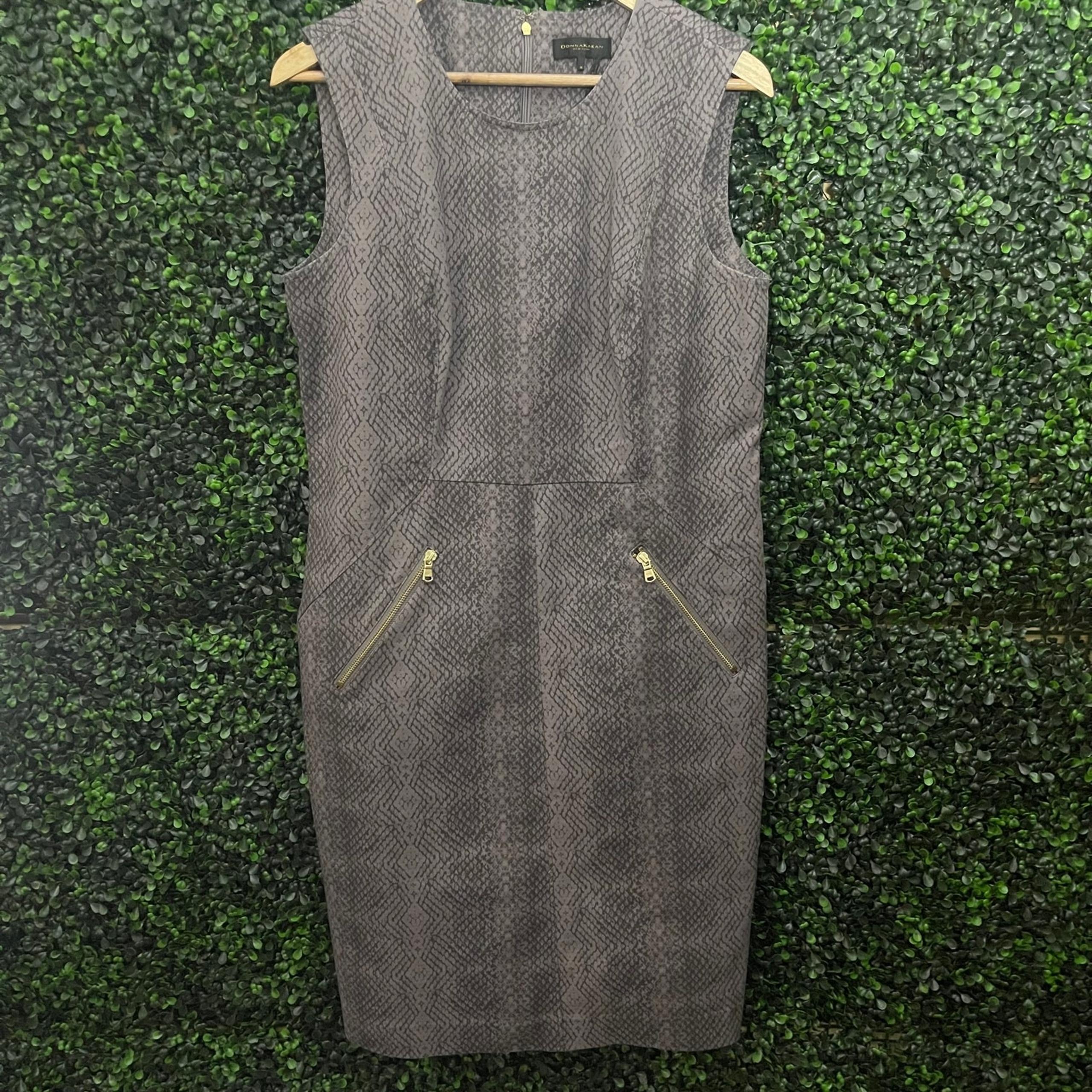 Donna Karan New York Dress, Sheath Snake Print, Women's Size 14