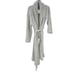 Barefoot Dreams Cozy Chic Adult Robe Long Sleeve Light Gray/White Size 2 / M NWT