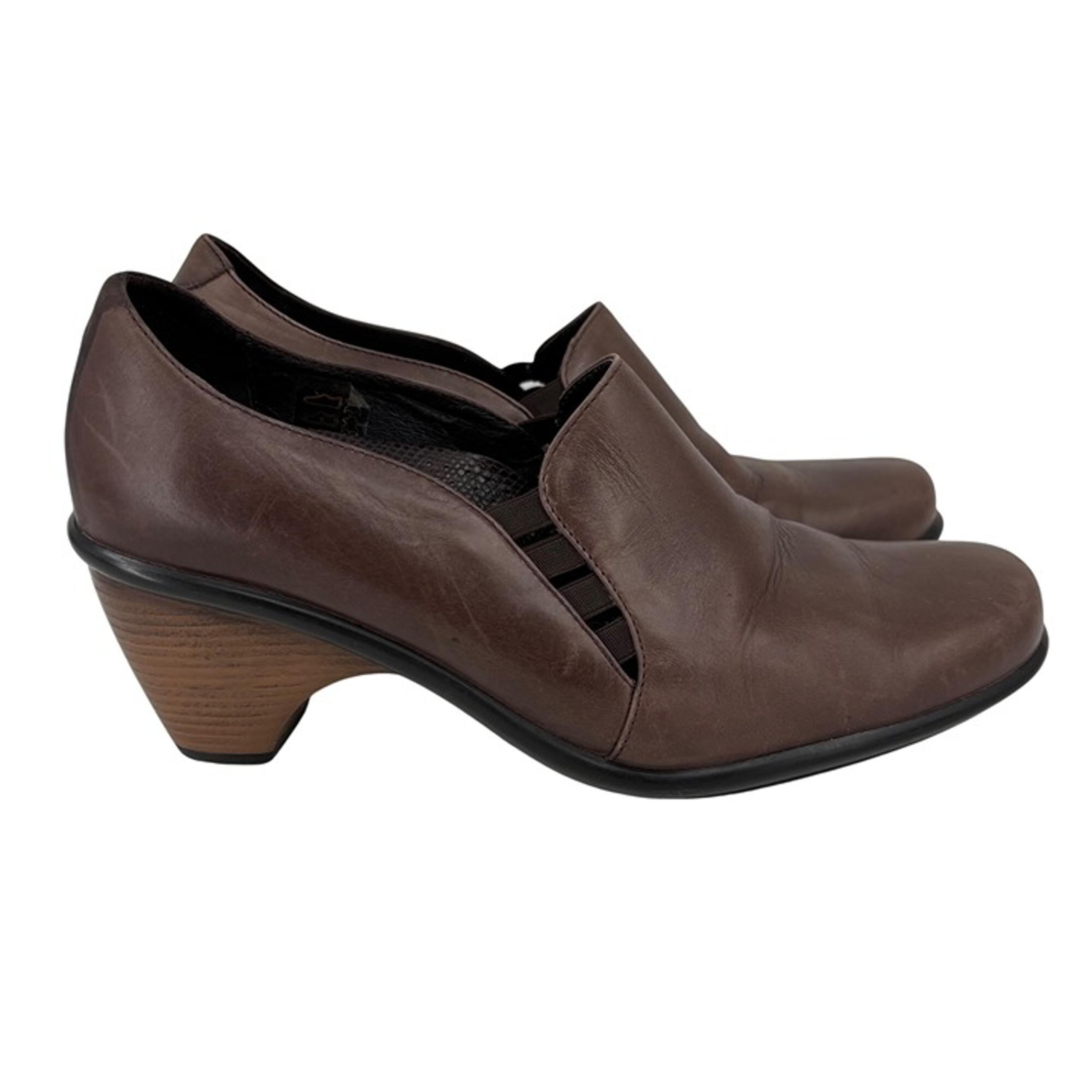 Dansko Raphael Pump Mule EU Size 38 Brown Leather Slip On Dress Comfort Shoes
