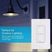 Lutron Caseta Wireless Fan/Light Switch, #PD-5ANS-WH-R