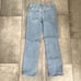 PAIGE Amber Mid Rise Straight Fiesta Destructed light wash jeans 25
