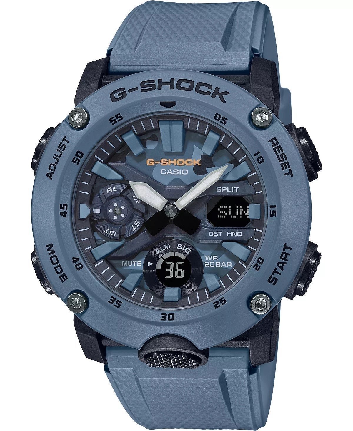 G-SHOCK Men's Analog-Digital Blue Resin Strap Watch 48.7mm