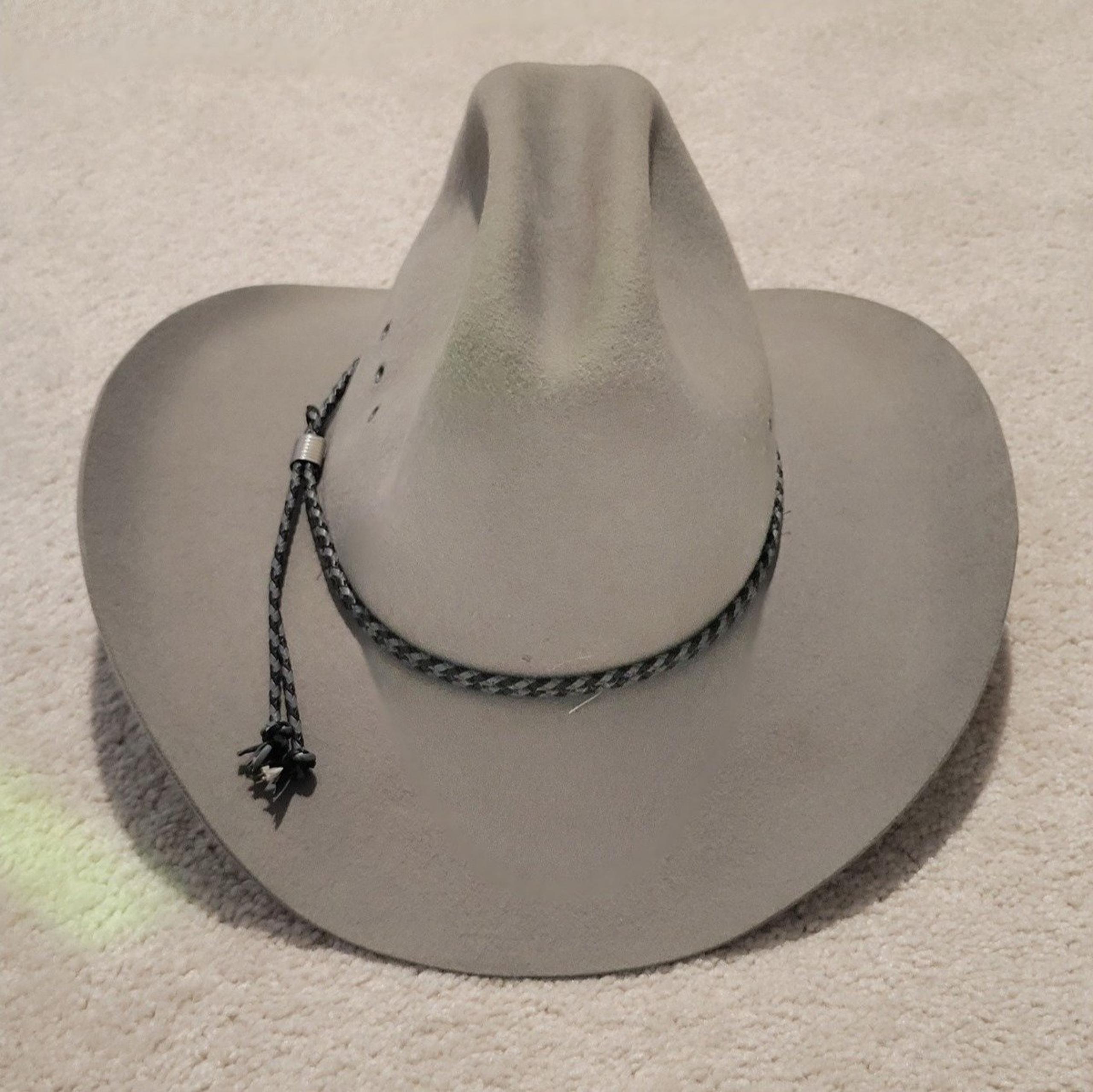 Eddy Hat, Designed By Chris Eddy, Grey Size 7.25 Good Condition Cowboy Hat Men's