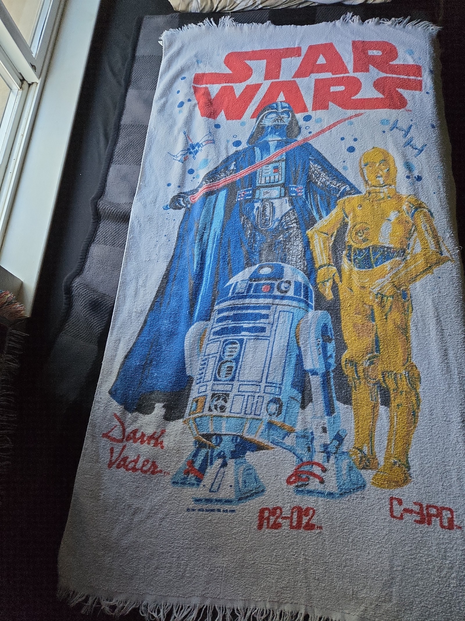 Star Wars beach towel 70s vintage Cannon USA