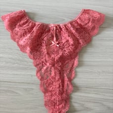 Vintage 80’s Victoria’s Secret Gold Crown Pink Thongs Underwear