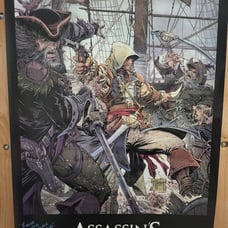 Matt Ryan Dual-Sided and Dual-Signed Assassin's Creed Poster