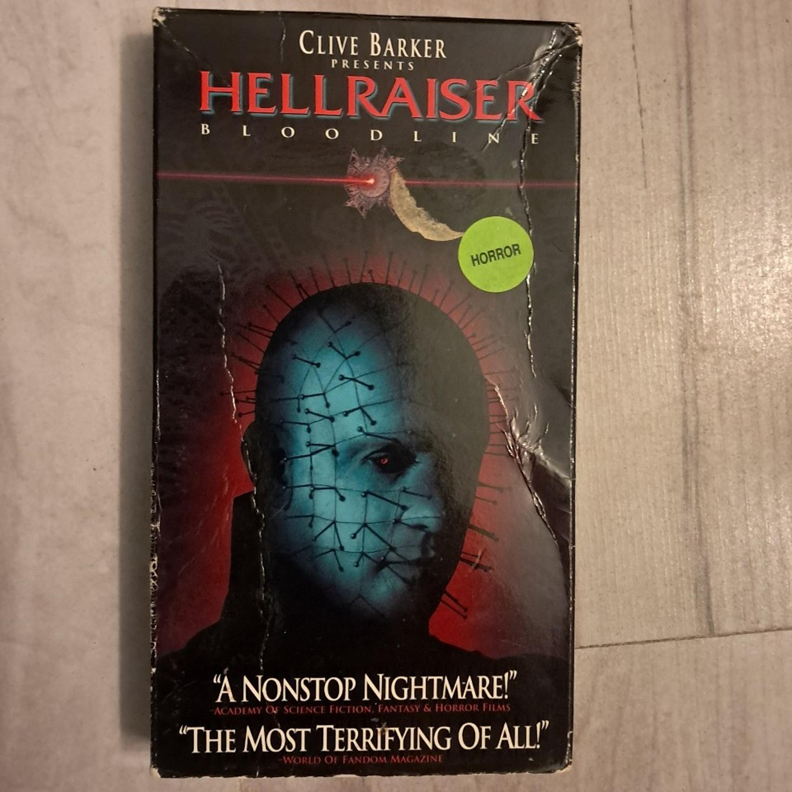 Vintage Collectible Hellraiser: Bloodline (VHS, 1997) Horror Movie Clive Barker