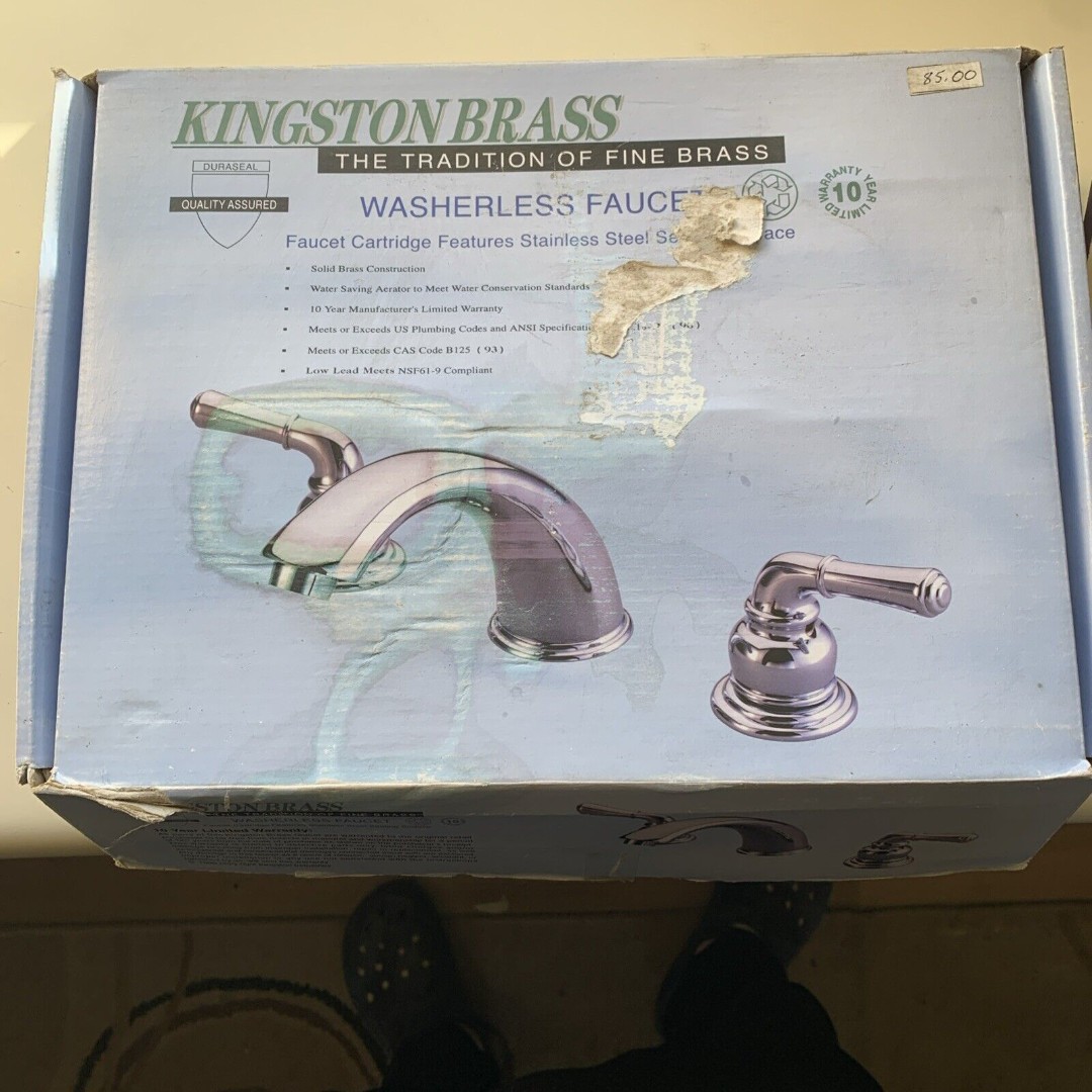 NEW Kingston Brass Washerless Mini-spread CP Bathroom Faucet/Drain KN951 Chrome