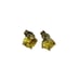 Pair Sterling .925 Silver Yellow Diamond 1980's Stud Earrings 5mm Stones Vintage