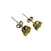 Pair Sterling .925 Silver Yellow Diamond 1980's Stud Earrings 5mm Stones Vintage