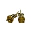 Pair Sterling .925 Silver Yellow Diamond 1980's Stud Earrings 5mm Stones Vintage