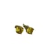 Pair Sterling .925 Silver Yellow Diamond 1980's Stud Earrings 5mm Stones Vintage
