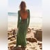 NWOT FREE PEOPLE Aubre Open-Back Essential Jersey Maxi Dress Mermaid Green M