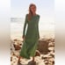 NWOT FREE PEOPLE Aubre Open-Back Essential Jersey Maxi Dress Mermaid Green M