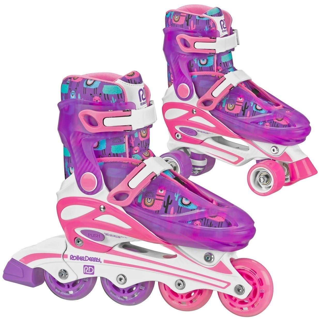 Roller derby in line skates