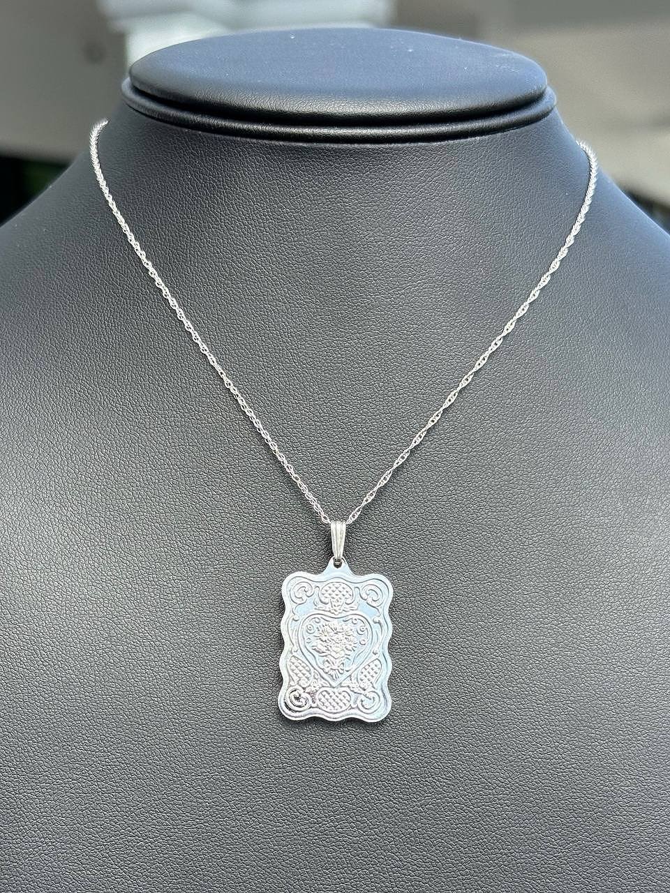 Jewelry 925 sterling silver 18.0” wheat necklace chain with flowers 8.50g