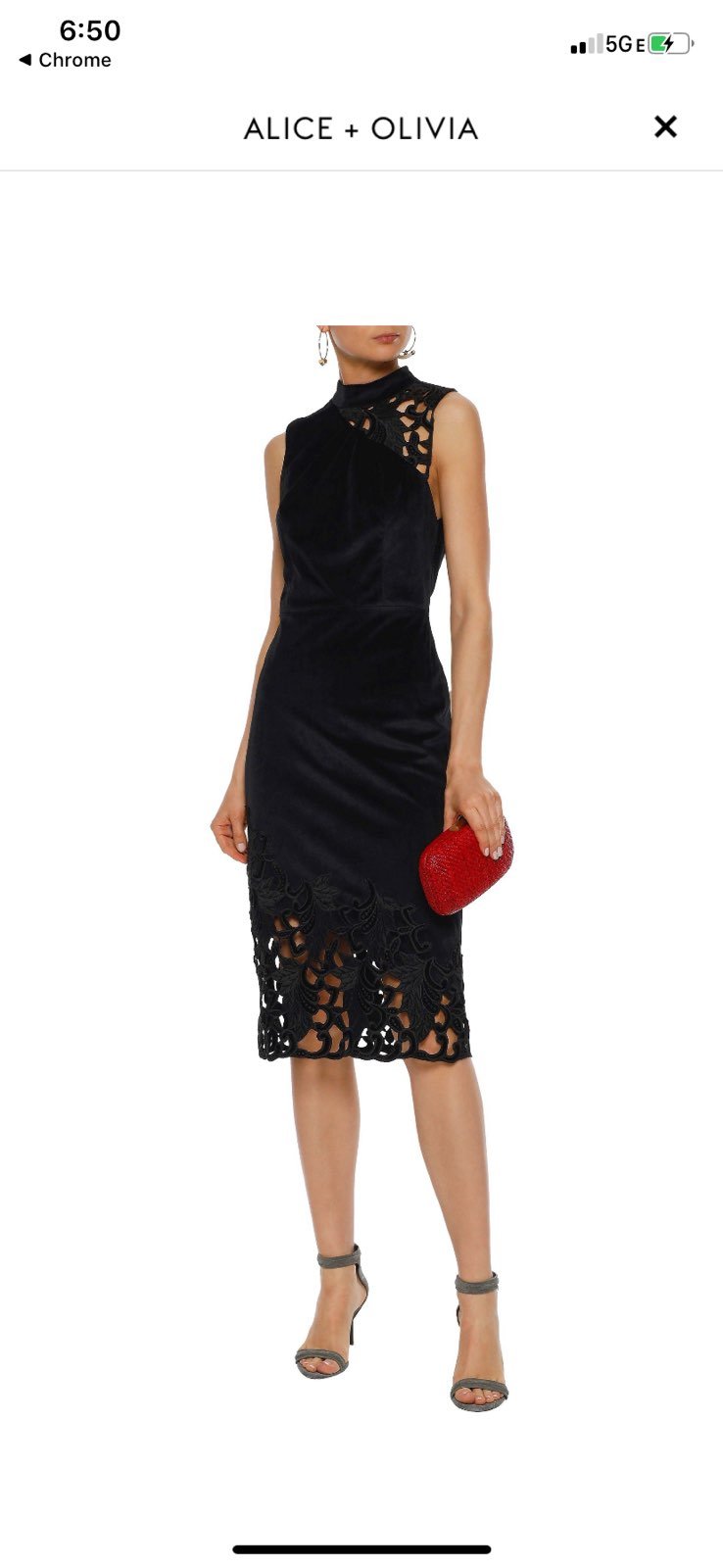 alice + olivia long lace dress