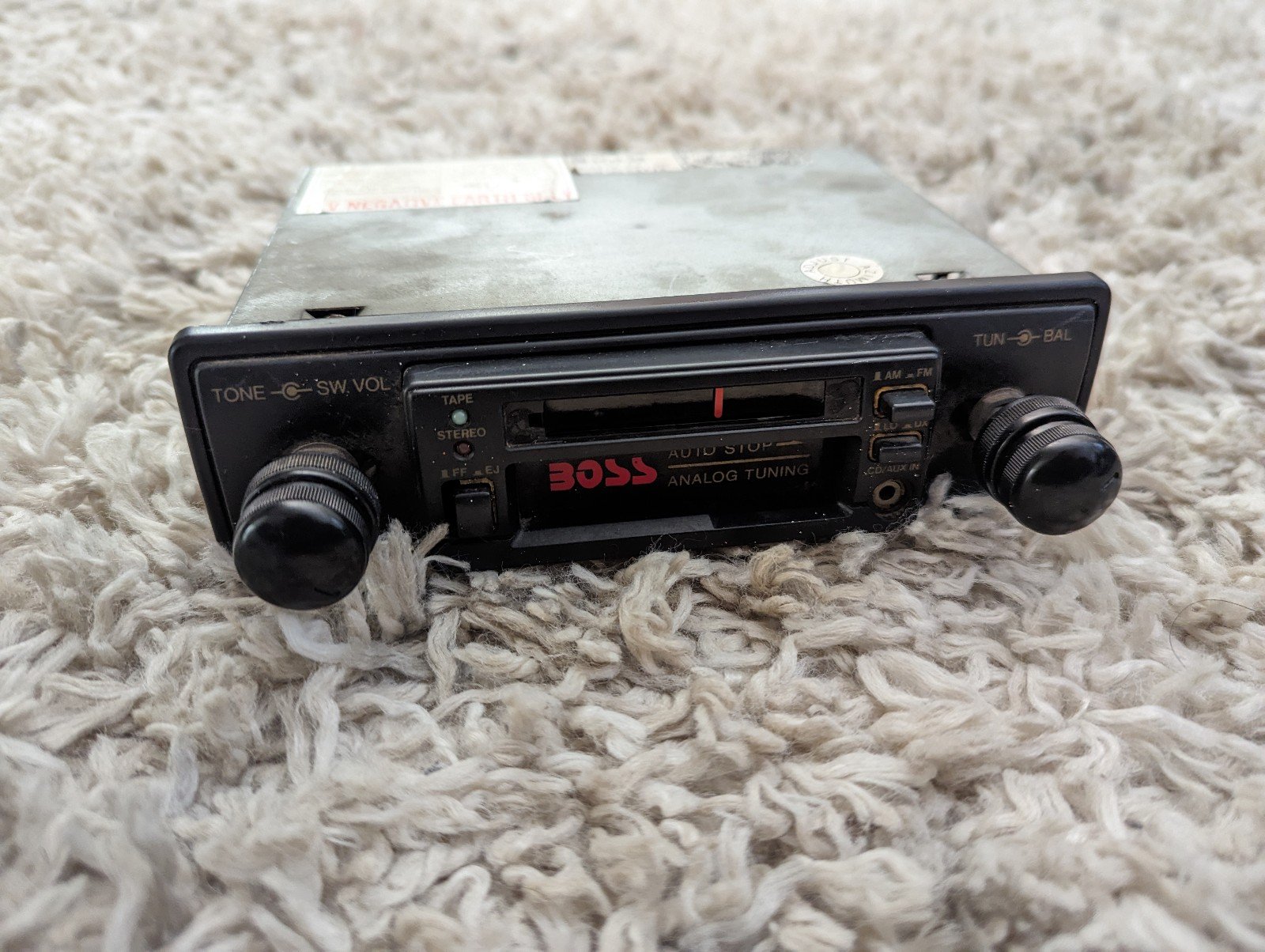 RARE Vintage Boss Audio Stereo Cassette Player Model CD Aux In Car AVA-90