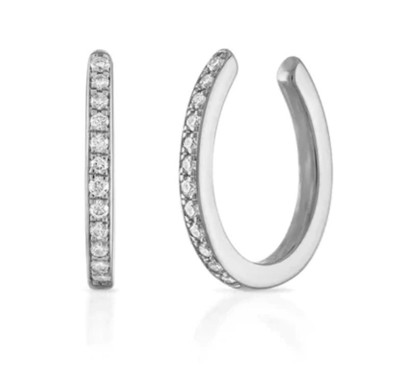 Stephanie Gottlieb Single Row Pave Earcuff (14k White Gold) brand new, unopened