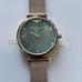 Olivia Burton Queen Bee Watch With 30mm Black Green Tone Perl Face