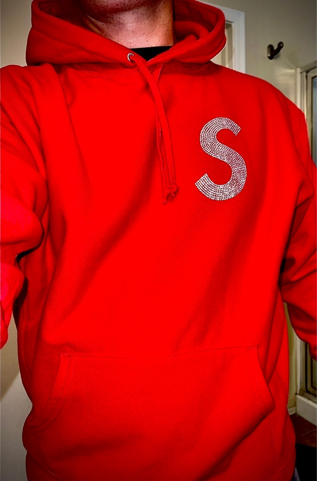 Supreme X Swarovski ‘S’ Logo Hoodie MED