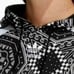 ADIDAS | Black & White Bandana Print Cropped Hoodie Kaleidoscope Women’s Size S
