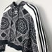 ADIDAS | Black & White Bandana Print Cropped Hoodie Kaleidoscope Women’s Size S