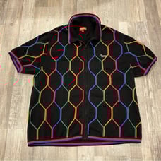 Supreme Hex Zip Up Polo in black XL