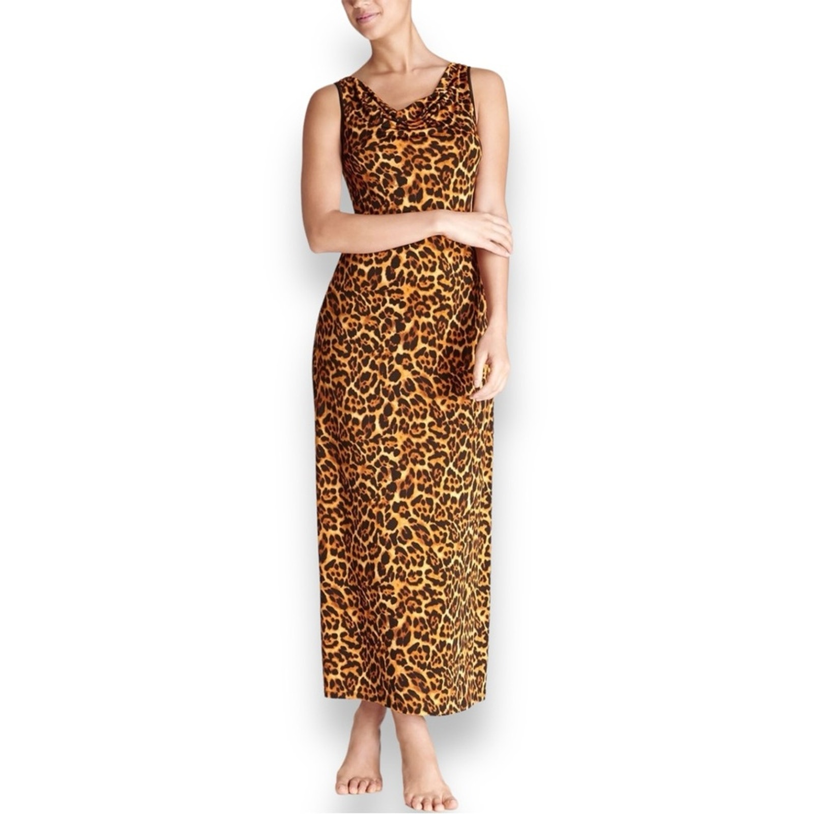 Natori Animal Blossom Gown Animal Print Large