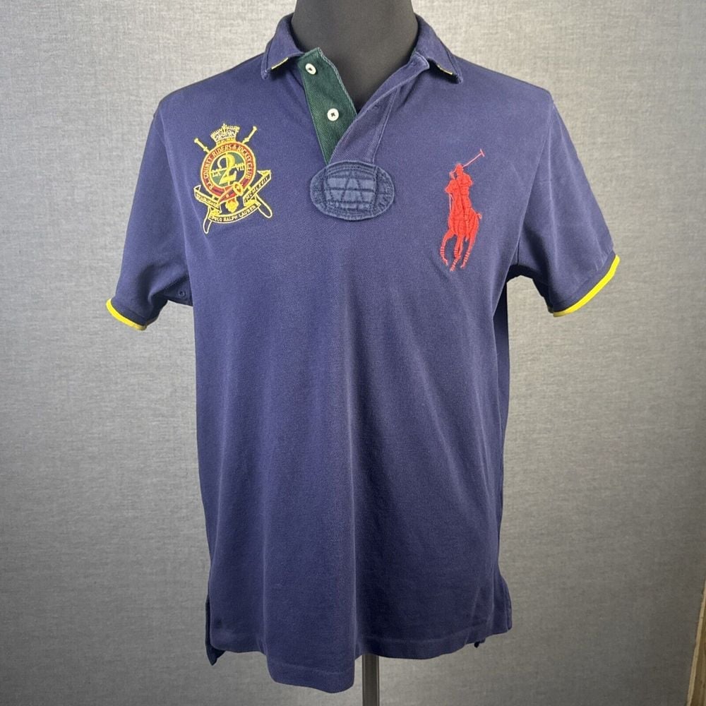 Vintage Polo Ralph Lauren Shirt R.L County Riders & Jockey Club Big Pony #2 L