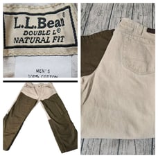 LL Bean Mens Field Pants Size 38x30 Hunting Double Knee Brush Briar Field Canvas