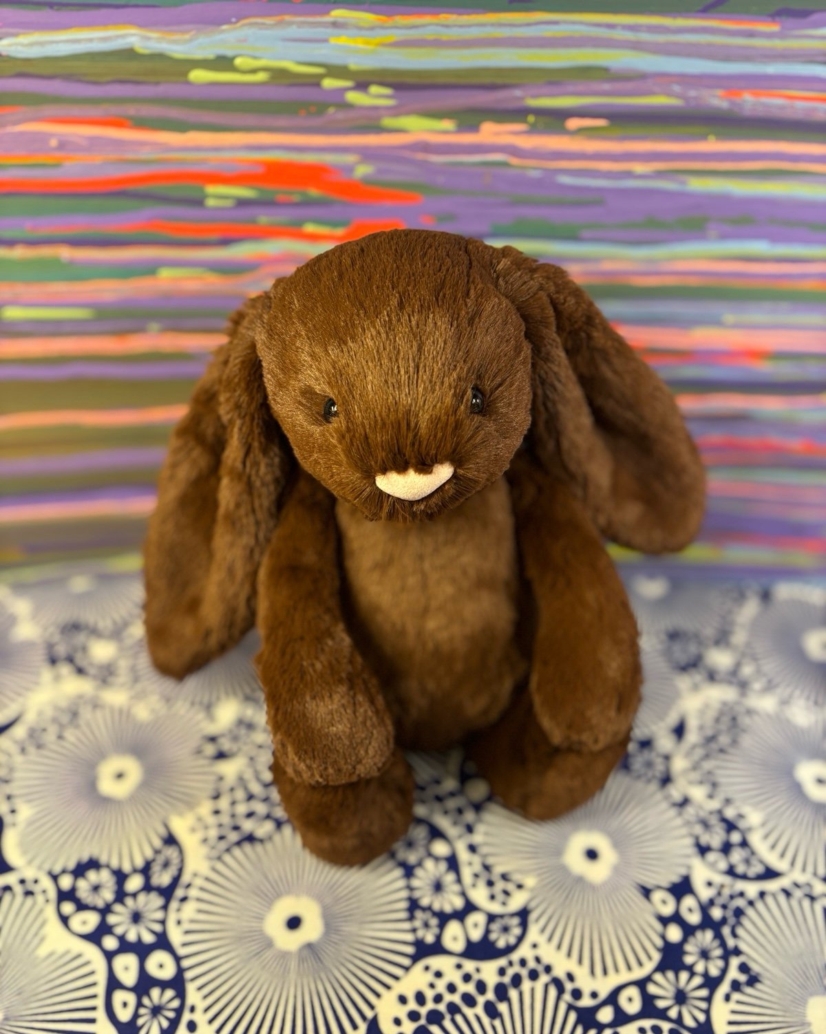 Jellycat Medium BASHFUL CHOCOLATE BUNNY! EUC-Feels New! Fast Shipping!
