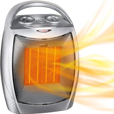 Portable Electric Space Heater with Thermostat, 1500W/750W