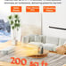 Portable Electric Space Heater with Thermostat, 1500W/750W