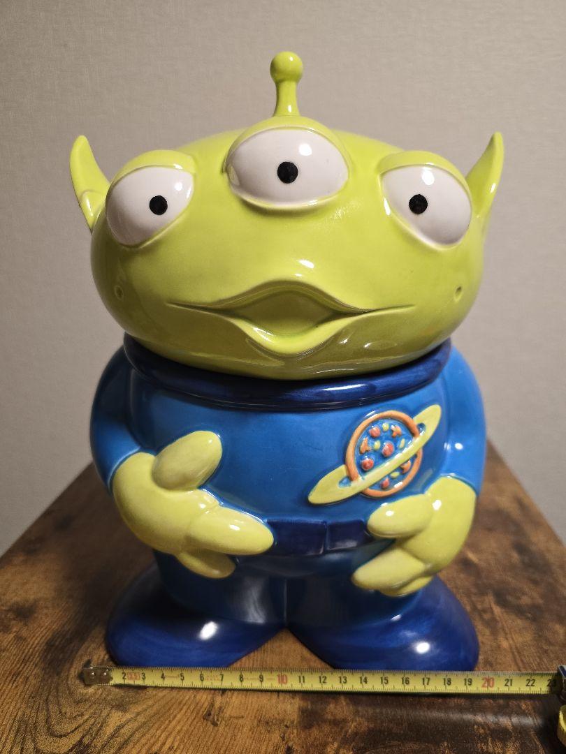 Rare! Little Green Men Cookie Jar sango Pottery