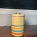 Rare Tindeco Vintage MCM Art Deco Tin with Stripes