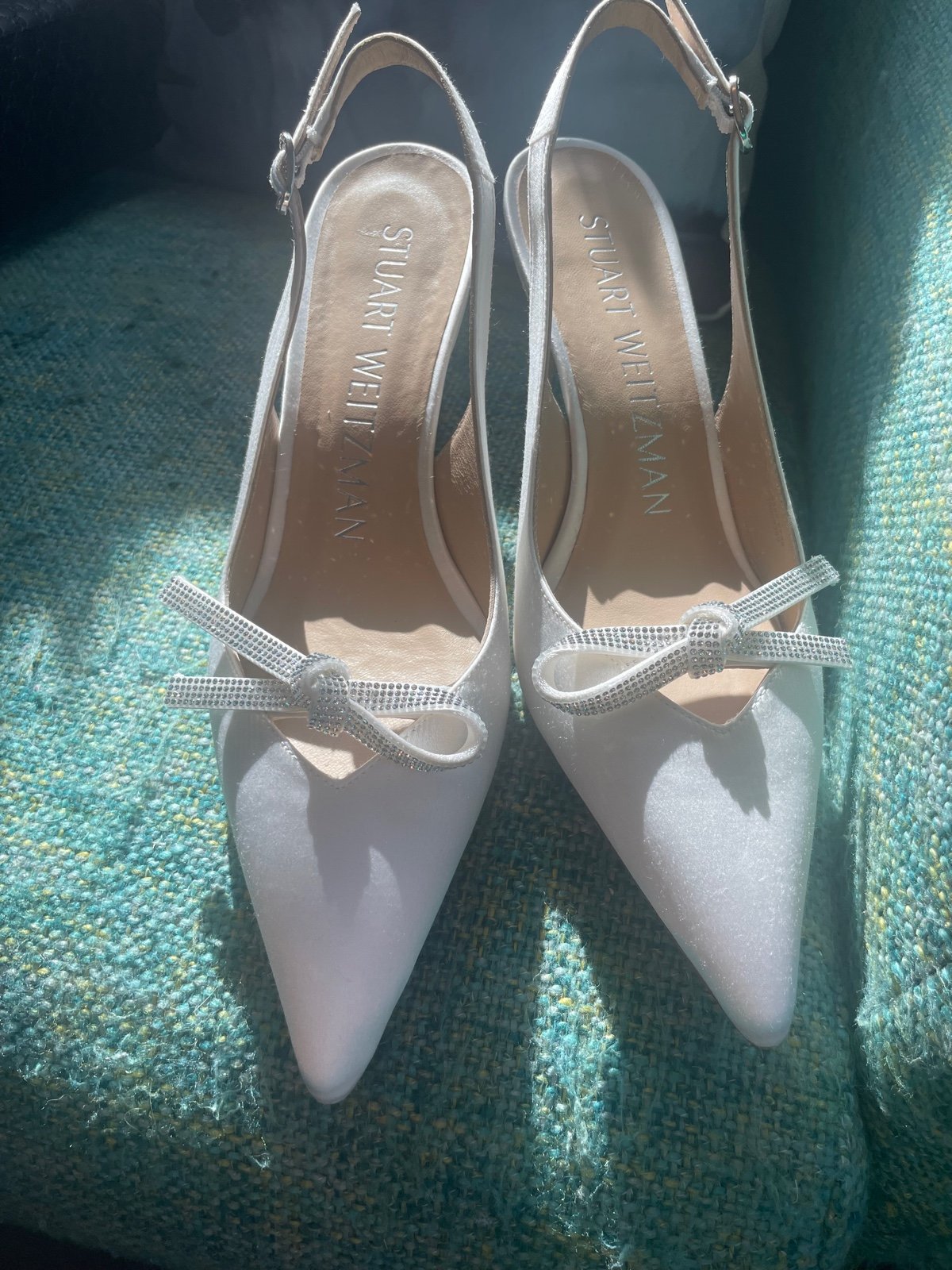 Stuart Weitzman Bow 75 Slingback Heels