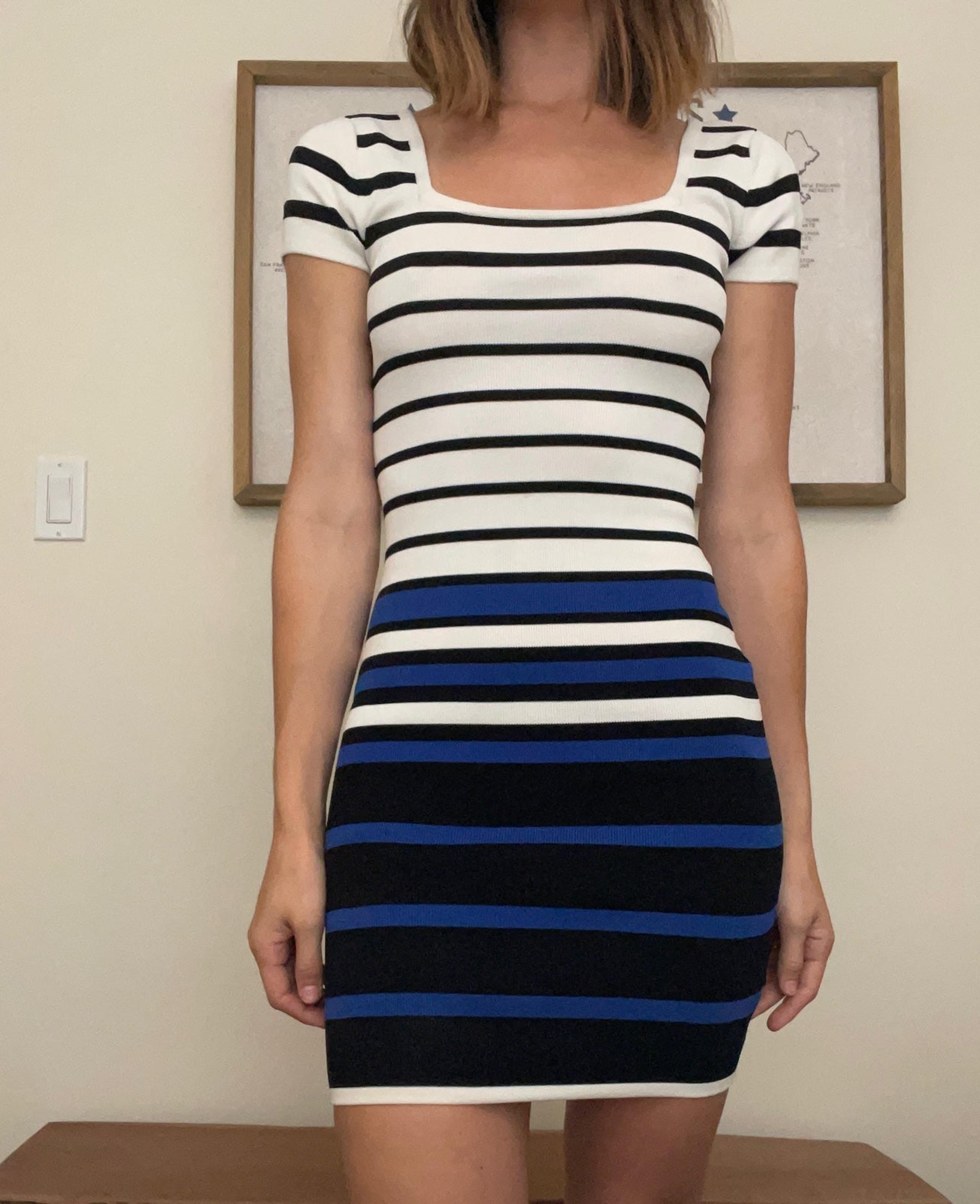 Striped bodycon dress